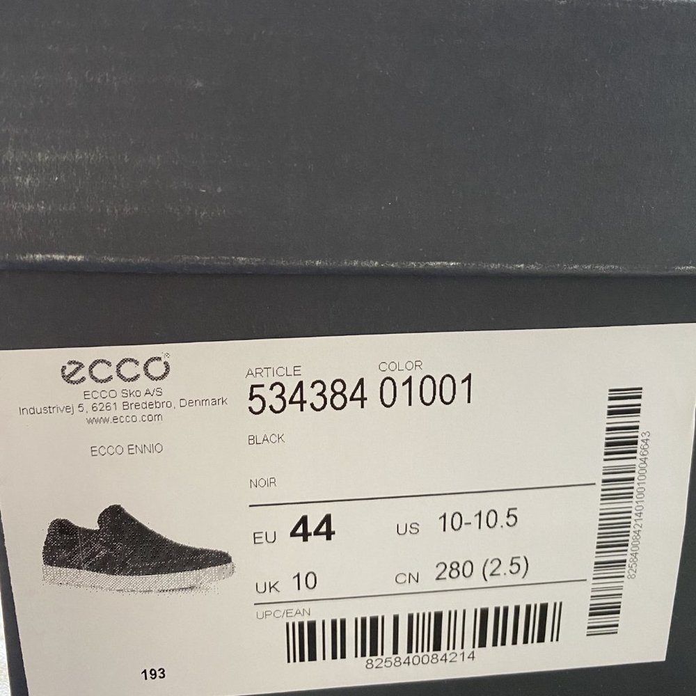 ECCO Ennio Slip On Suede Men's Sneakers Black - Picture 10 of 10